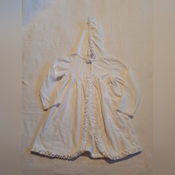 Gymboree Outlet girls size 3T swim cover up hooded, white VGUC - Picture 1 of 4
